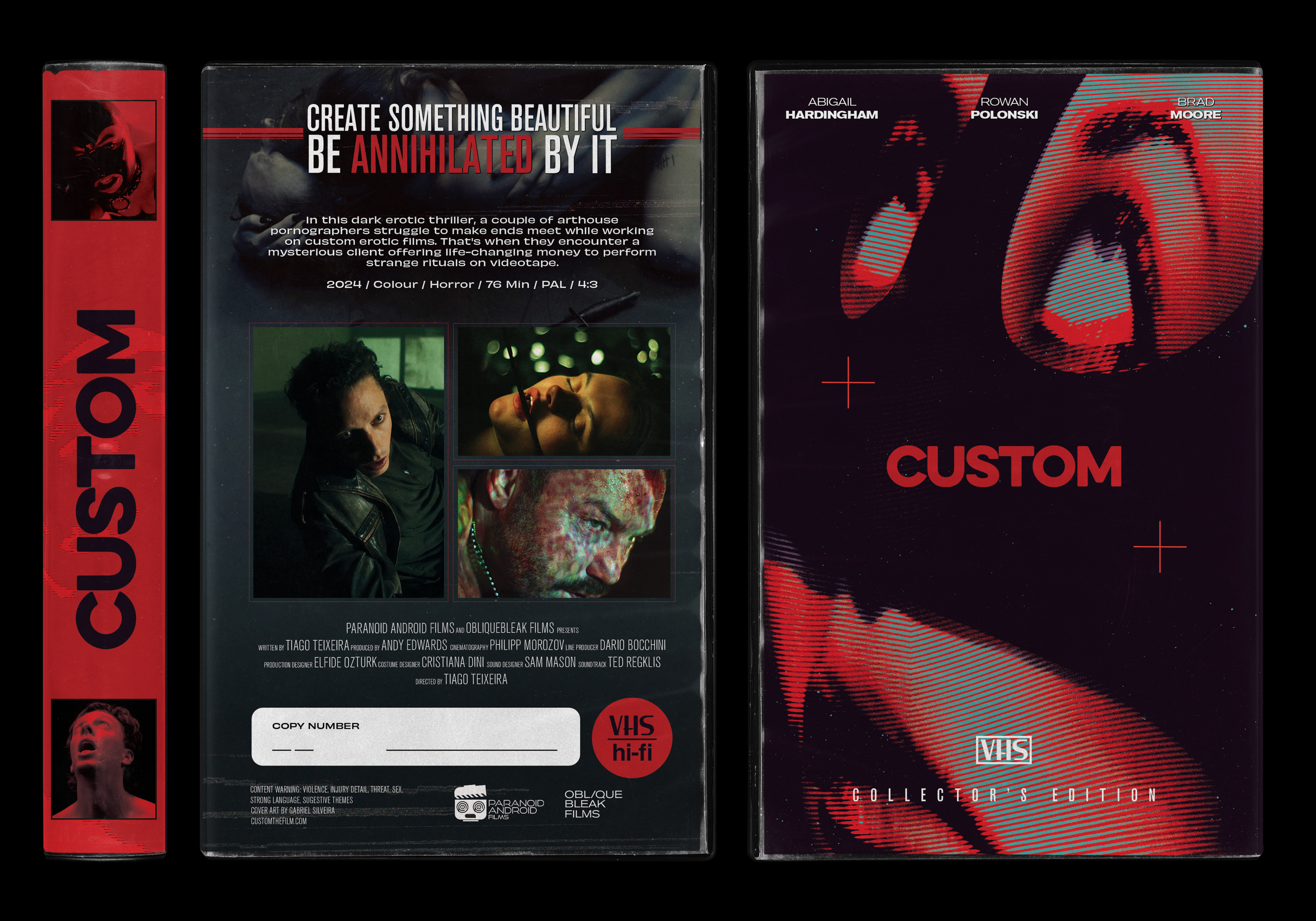 Stationery design of letterhead and business cards for the company Anders on top of a blurred photo of a house interior.